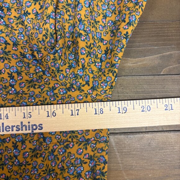 Wild Fable Womens Floral Tiered Mini Dress S Yellow/Blue - Picture 6 of 6